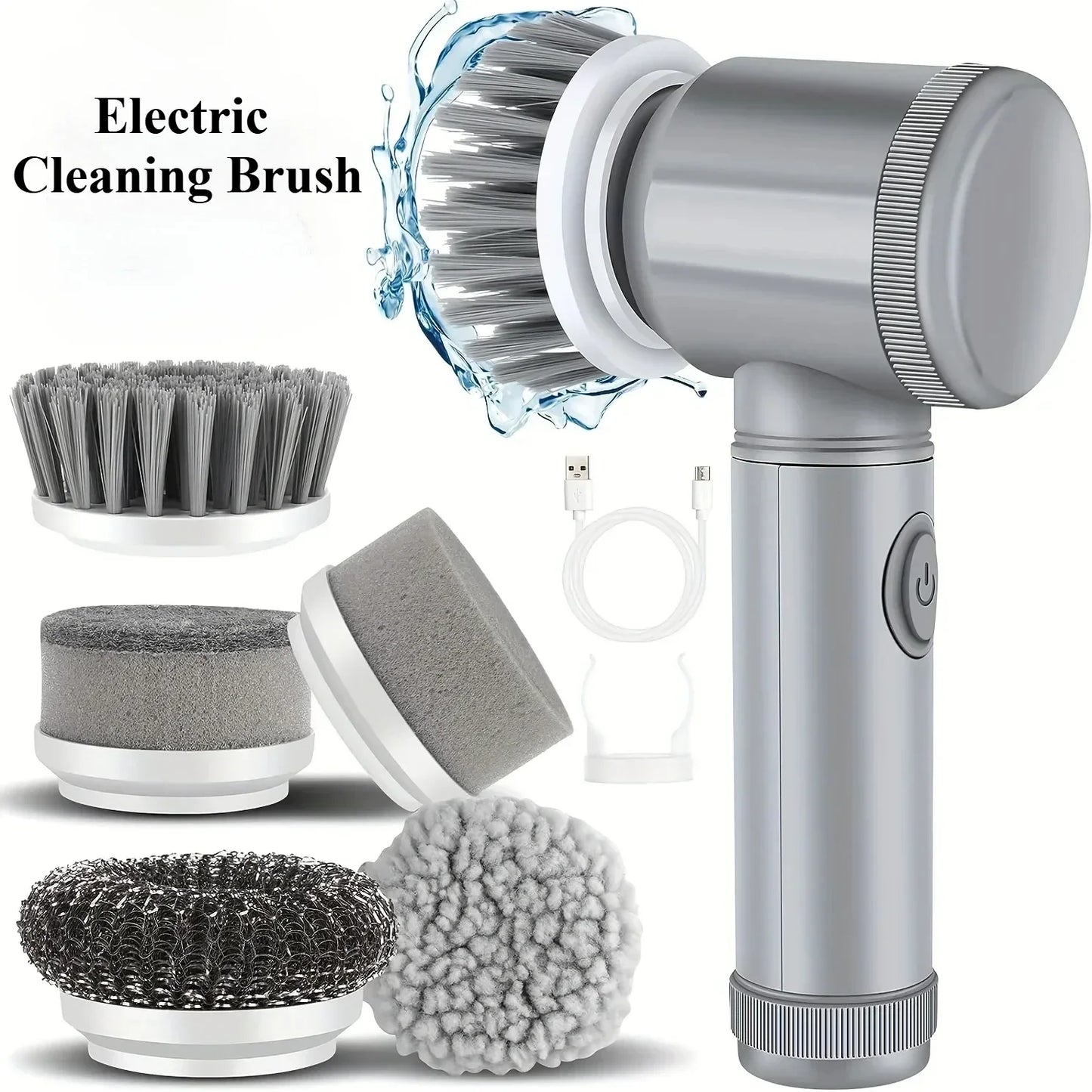 Multi-functional Electric Cleaning Brush for Kitchen and Bathroom - Wireless Handheld Power Scrubber for Dishes, Pots, and Pans
