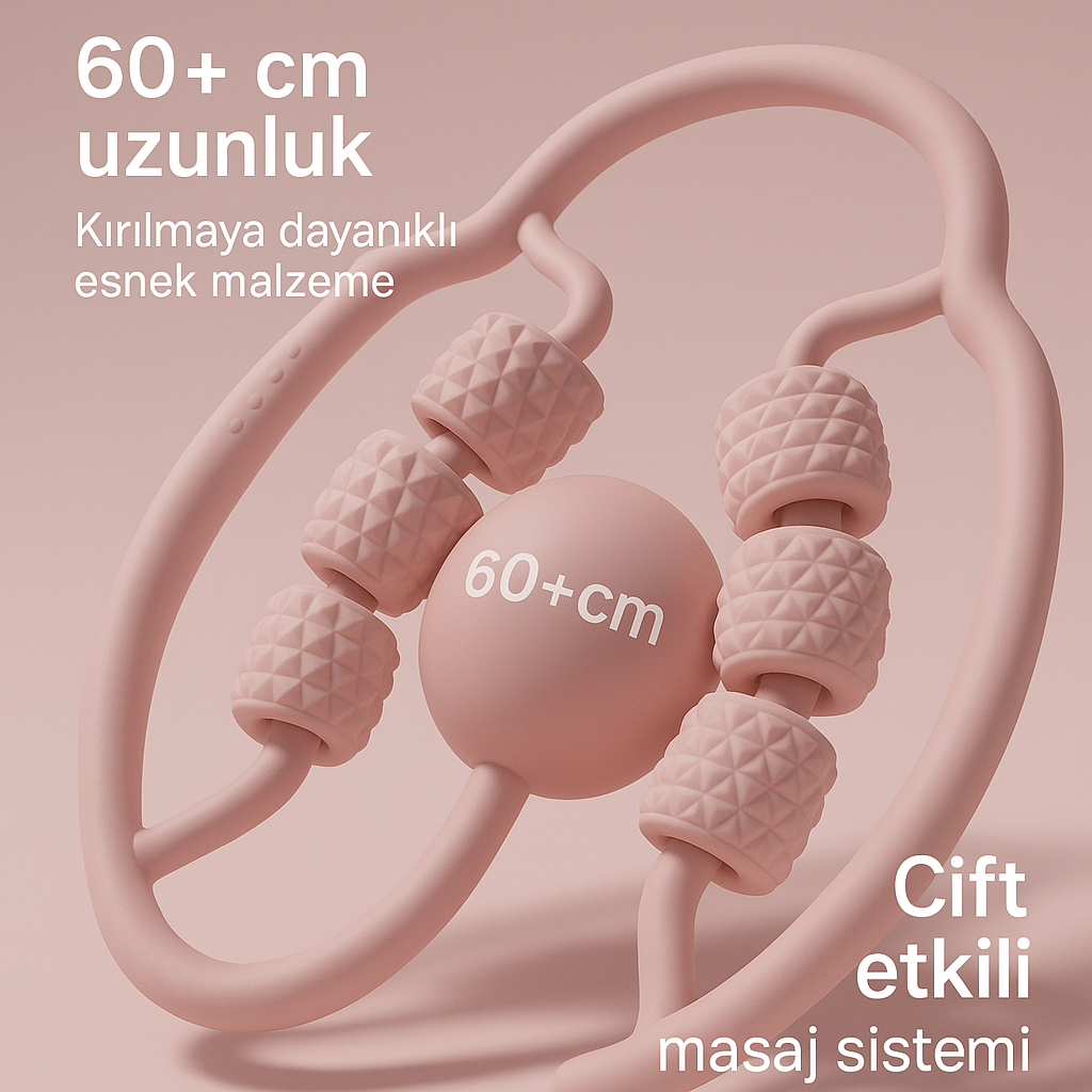 Kas Gevşetici Sıkılaştırıcı Masaj Aleti 18 Tekerlekli Lenf Dranaj Rulosu - Bacak Selülit Azaltıcı