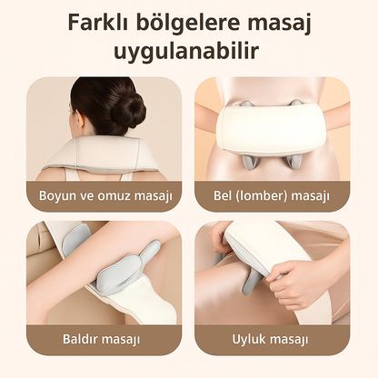 Şarjlı Ovmalı ısı terapili Boyun Sırt Masaj Aleti